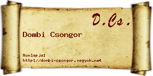 Dombi Csongor névjegykártya